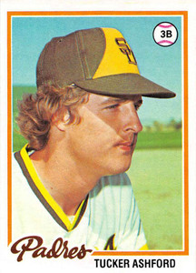 1978 Topps #116 Tucker Ashford VG RC Rookie San Diego Padres 