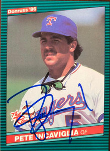 Pete Incaviglia Autographed 1986 Donruss The Rookies #23