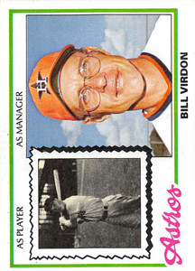 1978 Topps #279 Bill Virdon MG VG Houston Astros 
