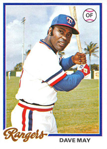 1978 Topps #362 Dave May VG Texas Rangers 