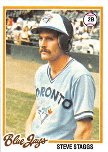 1978 Topps #521 Steve Staggs VG RC Rookie Toronto Blue Jays 