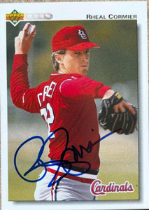 Rheal Cormier Autographed 1992 Upper Deck #574