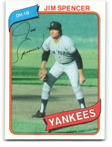 1980 Topps #278 Jim Spencer VG New York Yankees 