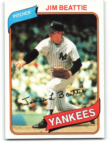 1980 Topps #334 Jim Beattie VG New York Yankees 