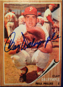 SOLD 1667 Clay Dalrymple Autographed 1962 Topps #434