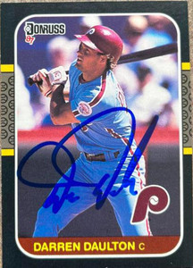 SOLD 1671 Darren Daulton Autographed 1987 Donruss #262