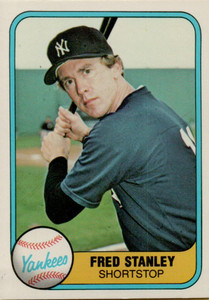 1981 Fleer #100 Fred Stanley VG New York Yankees 
