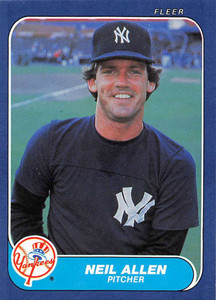 1986 Fleer #98 Neil Allen VG New York Yankees 
