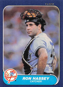 1986 Fleer #107 Ron Hassey VG New York Yankees 