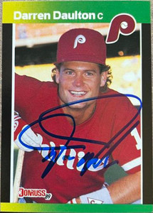 Darren Daulton Autographed 1989 Donruss Baseball's Best #128