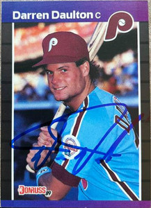 Darren Daulton Autographed 1989 Donruss #549