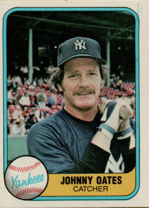 1981 Fleer #99 Johnny Oates VG New York Yankees 