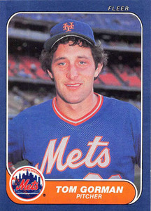 1986 Fleer #82 Tom Gorman VG New York Mets 