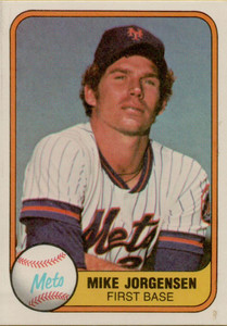 1981 Fleer #324 Mike Jorgensen VG New York Mets 