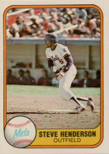 1981 Fleer #321 Steve Henderson VG New York Mets 