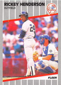 1989 Fleer #254 Rickey Henderson VG New York Yankees 