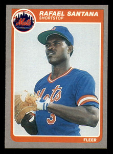 1985 Fleer #90 Rafael Santana VG New York Mets 
