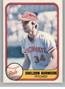 1981 Fleer #220 Sheldon Burnside VG RC Rookie Cincinnati Reds 