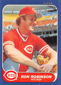 1986 Fleer #190 Ron Robinson VG Cincinnati Reds 