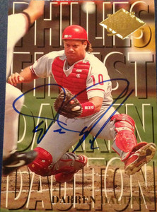 SOLD 1702 Darren Daulton Autographed 1994 Fleer Ultra Phillies Finest #3