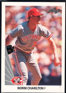 1990 Leaf #334 Norm Charlton VG Cincinnati Reds 