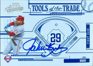 John Kruk Autographed 2005 Playoff Absolute Memorabilia Tools of the Trade #TT-135 LE/150 John Kruk Autographed 2005 Playoff Absolute Memorabilia Tools of the Trade #TT-135 LE/150