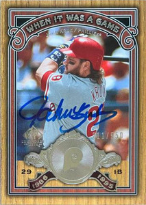 John Kruk Autographed 2006 SP Legendary Cuts - When it was a Game SN550 Philadelphia Phillies Card
