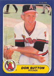 1986 Fleer #170 Don Sutton VG California Angels 