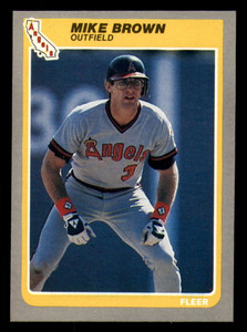 1985 Fleer #296 Mike Brown VG California Angels 