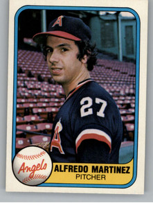 1981 Fleer #288 Alfredo Martinez VG RC Rookie California Angels 