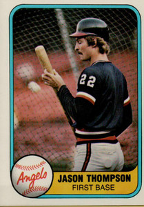 1981 Fleer #278 Jason Thompson VG California Angels 