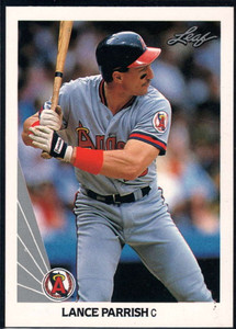 1990 Leaf #195 Lance Parrish VG California Angels 