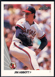SOLD 26341 1990 Leaf #31 Jim Abbott VG California Angels 