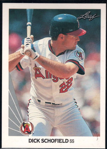 1990 Leaf #419 Dick Schofield VG California Angels 