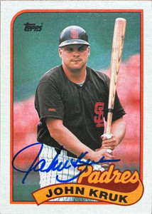 John Kruk Autographed 1989 Topps #235 San Diego Padres Card
