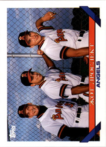 1993 Topps #633 Three Russians Rudy Razjigaev/Eugneyi Puchkov/Ilya Bogatyrev UER VG California Angels 
