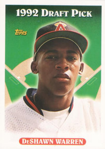 1993 Topps #574 DeShawn Warren VG RC Rookie California Angels 