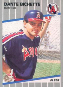 1989 Fleer #468 Dante Bichette VG RC Rookie California Angels 