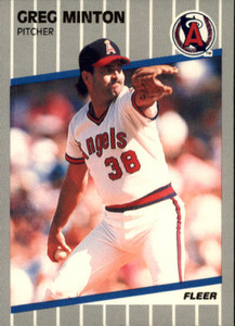 1989 Fleer #485 Greg Minton VG California Angels 