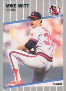 1989 Fleer #490 Mike Witt VG California Angels 
