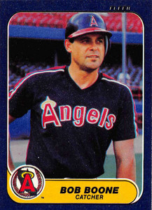 1986 Fleer #149 Bob Boone VG California Angels 