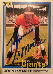 Johnnie LeMaster Autographed 1981 Donruss #432