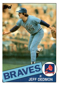 1985 Topps #602 Jeff Dedmon VG RC Rookie Atlanta Braves 