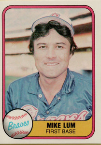 1981 Fleer #258 Mike Lum VG Atlanta Braves 