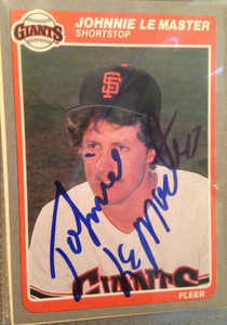 Johnnie LeMaster Autographed 1985 Fleer # 614