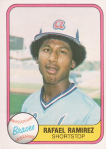 1981 Fleer #266 Rafael Ramirez VG RC Rookie Atlanta Braves 