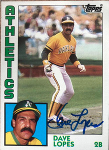 Davey Lopes Autographed 1984 Topps #669