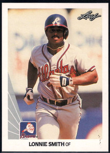 1990 Leaf #217 Lonnie Smith VG Atlanta Braves 