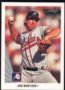 1990 Leaf #349 Joe Boever VG Atlanta Braves 