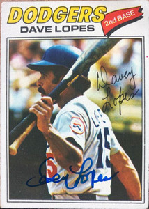 Davey Lopes Autographed 1977 Topps #180